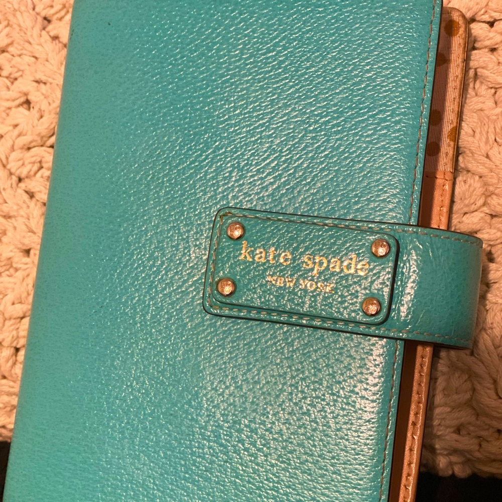 Rare Genuine leather Kate Spade ring planner binder in A5 size.